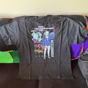 Cyberpunk Edgerunners unisex t-shirt featuring the character Rebecca.